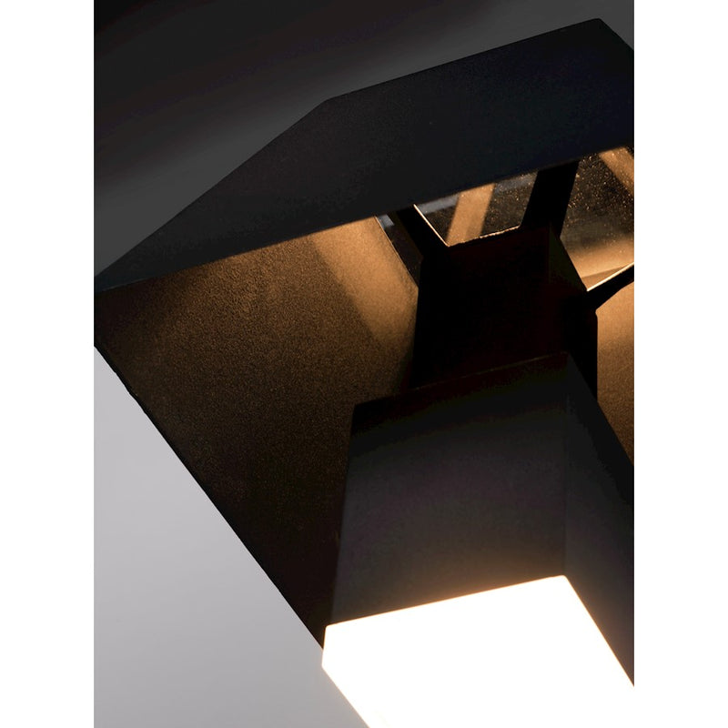 Maxim Pavilion LED 2-Light Outdoor Wall Light Lantern, Black