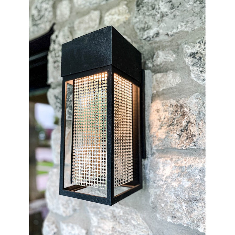 Maxim Townhouse LED 1- Outdoor Wall Lantern, Black/Stainless