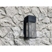 Maxim Townhouse LED 1- Outdoor Wall Lantern, Black/Stainless