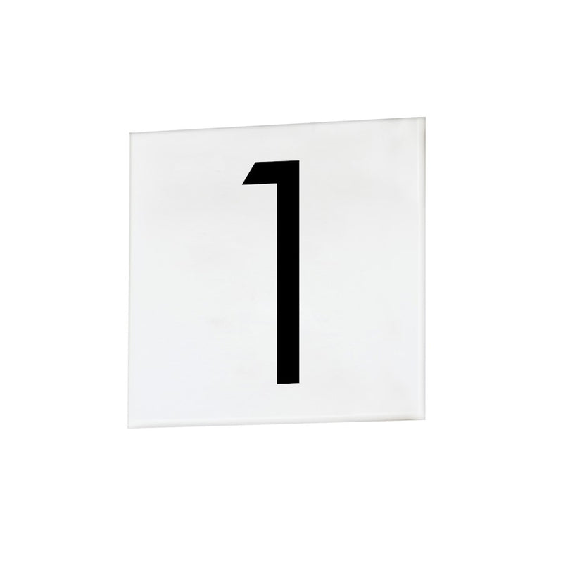 Maxim Lighting Address 1-4" Square Tile Sans Serif, White