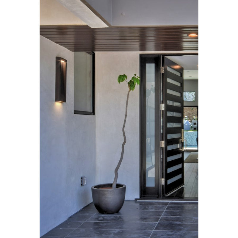 Maxim Avenue 7in 1-Light LED Outdoor Wall Lantern | Architectural Bronze | Entryway & Patio | 7 x 2 x 16 in | Model 54352ABZ