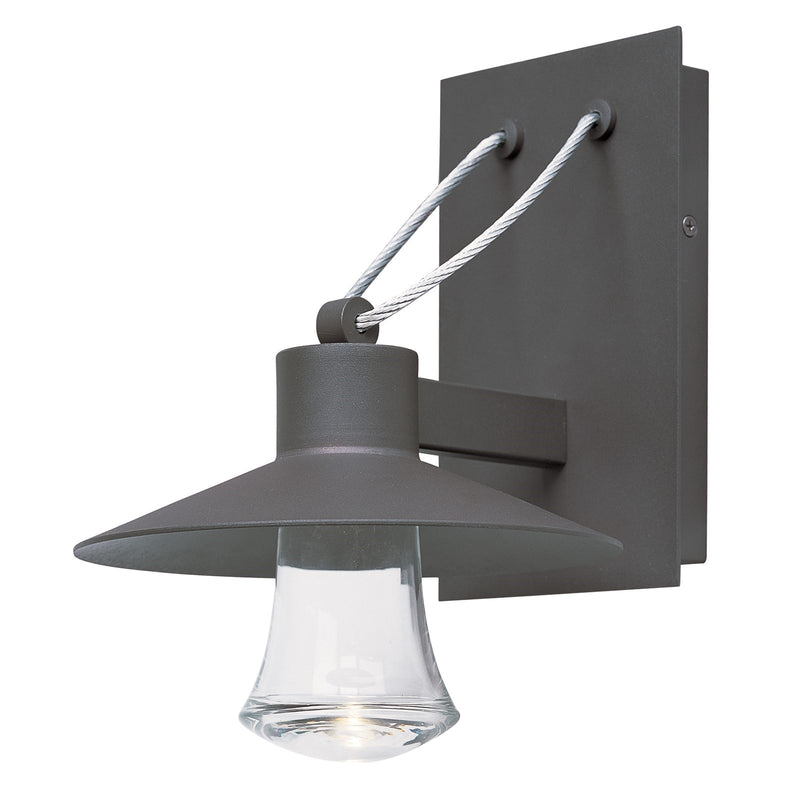 Maxim Civic 10in 1-Light Outdoor Wall Lantern | Architectural Bronze and Clear Glass | Covered Patio & Entryway | 10 x 12 x 10 in | Model 54360CLABZ