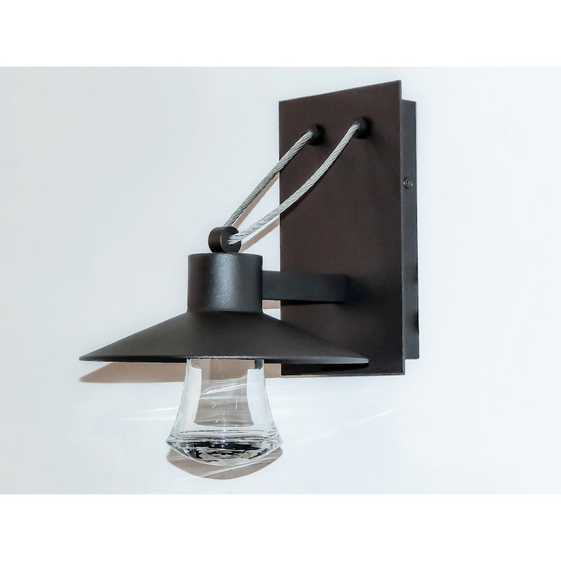 Maxim Civic 10in 1-Light Outdoor Wall Lantern | Architectural Bronze and Clear Glass | Covered Patio & Entryway | 10 x 12 x 10 in | Model 54360CLABZ