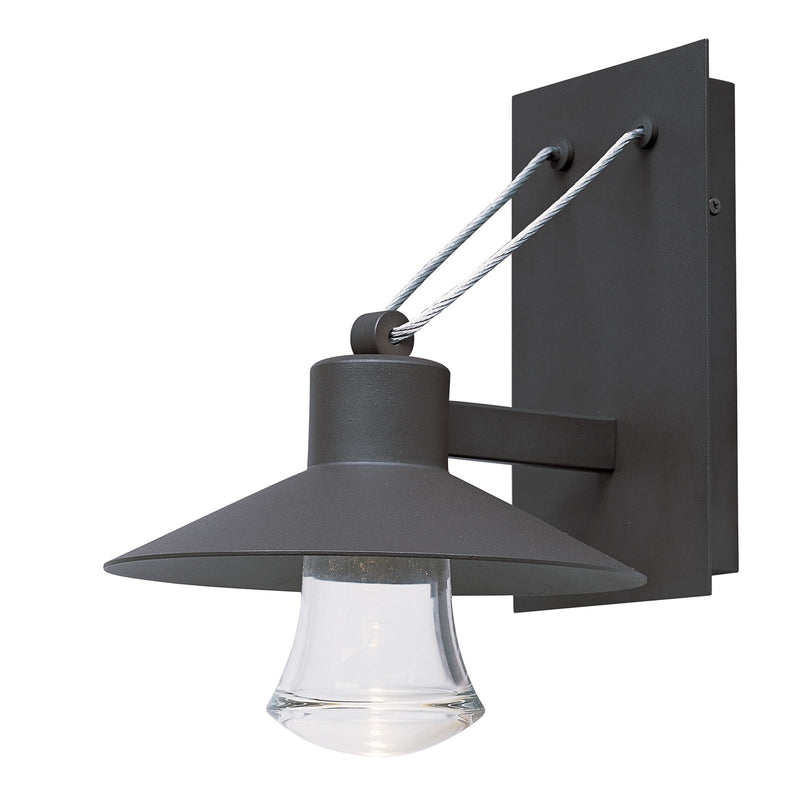 Maxim Civic 12in 1-Light Outdoor Wall Lantern | Architectural Bronze and Clear Glass | Covered Patio & Entryway | 12 x 14 x 12 in | Model 54362CLABZ