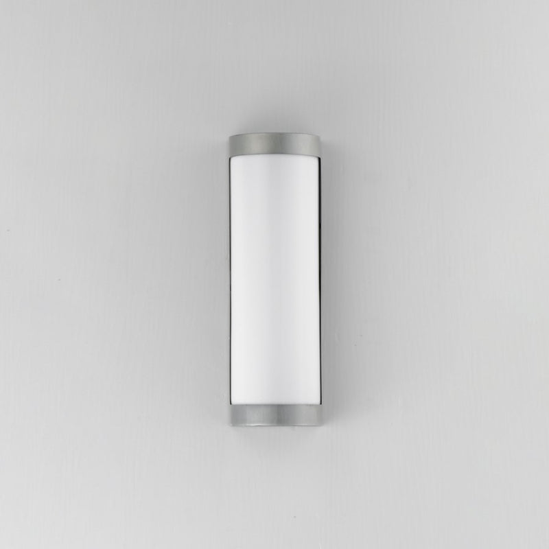Maxim Lighting Halfpipe 2Lt 15" Outdoor Wall Mount, Aluminum/White
