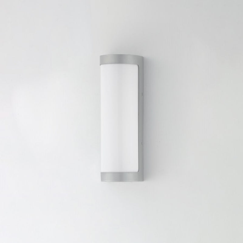 Maxim Lighting Halfpipe 2Lt 15" Outdoor Wall Mount, Aluminum/White