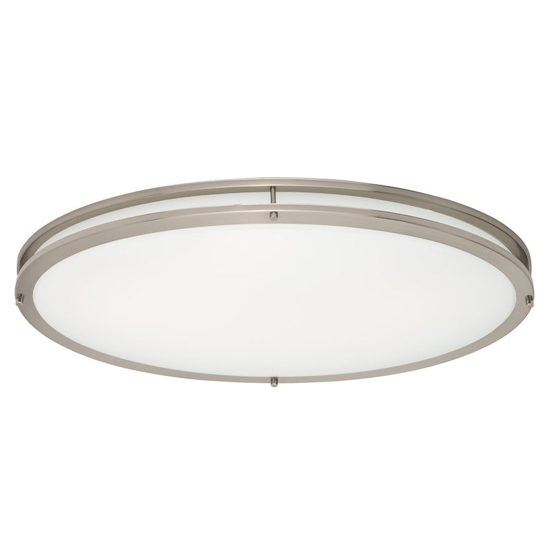 Maxim Lighting Linear LED 1-Light Flush Mount, Nickel/White