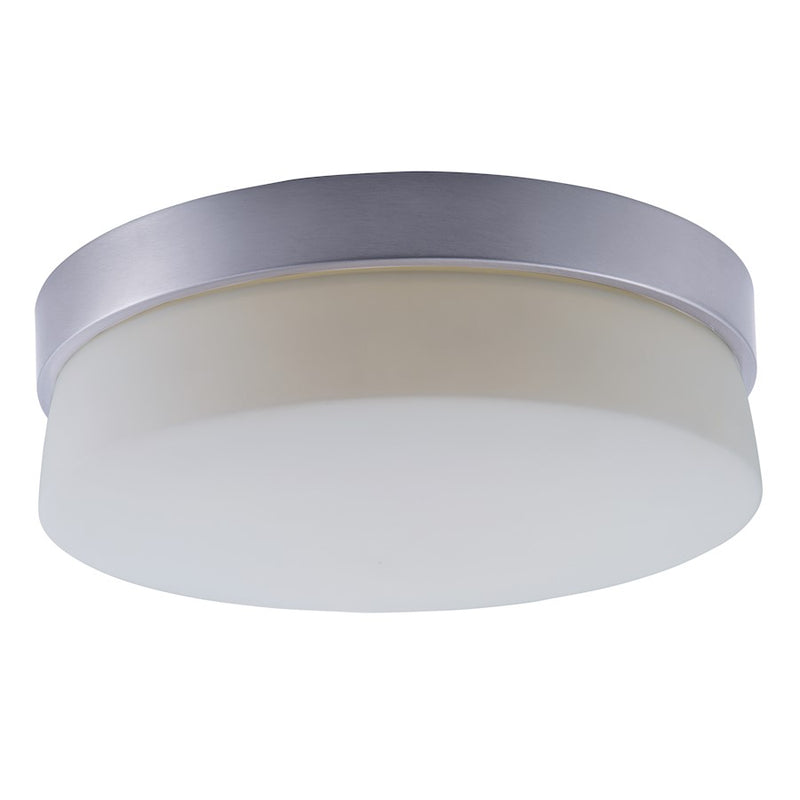 Maxim Lighting Flux 1 Light LED Flush Mount, Silver/White
