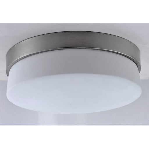 Maxim Lighting Flux 1 Light LED Flush Mount, Silver/White