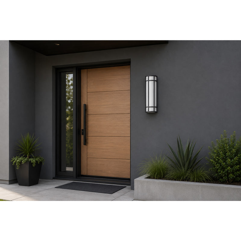Maxim Lighting Moon Ray LED 1-Light Outdoor Sconce, Bronze/White