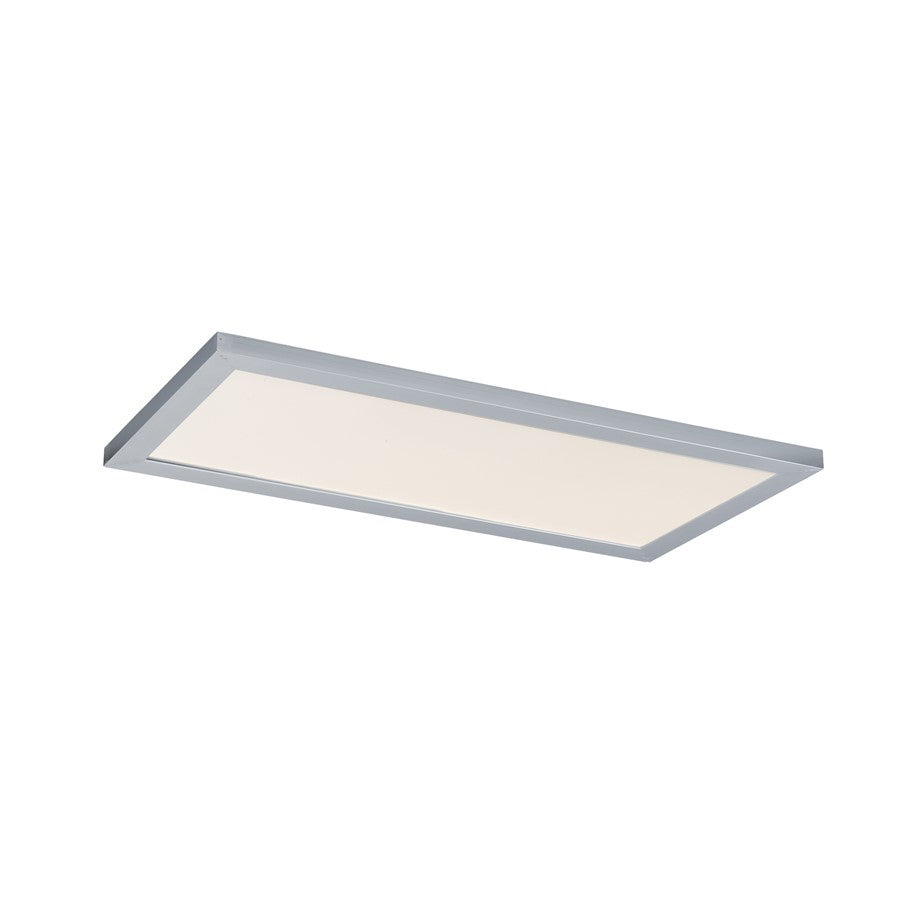 Maxim Lighting Sky/5CCT 1Lt 1' x 2' LED 12" Flush, Aluminum/White - 55761WTAL