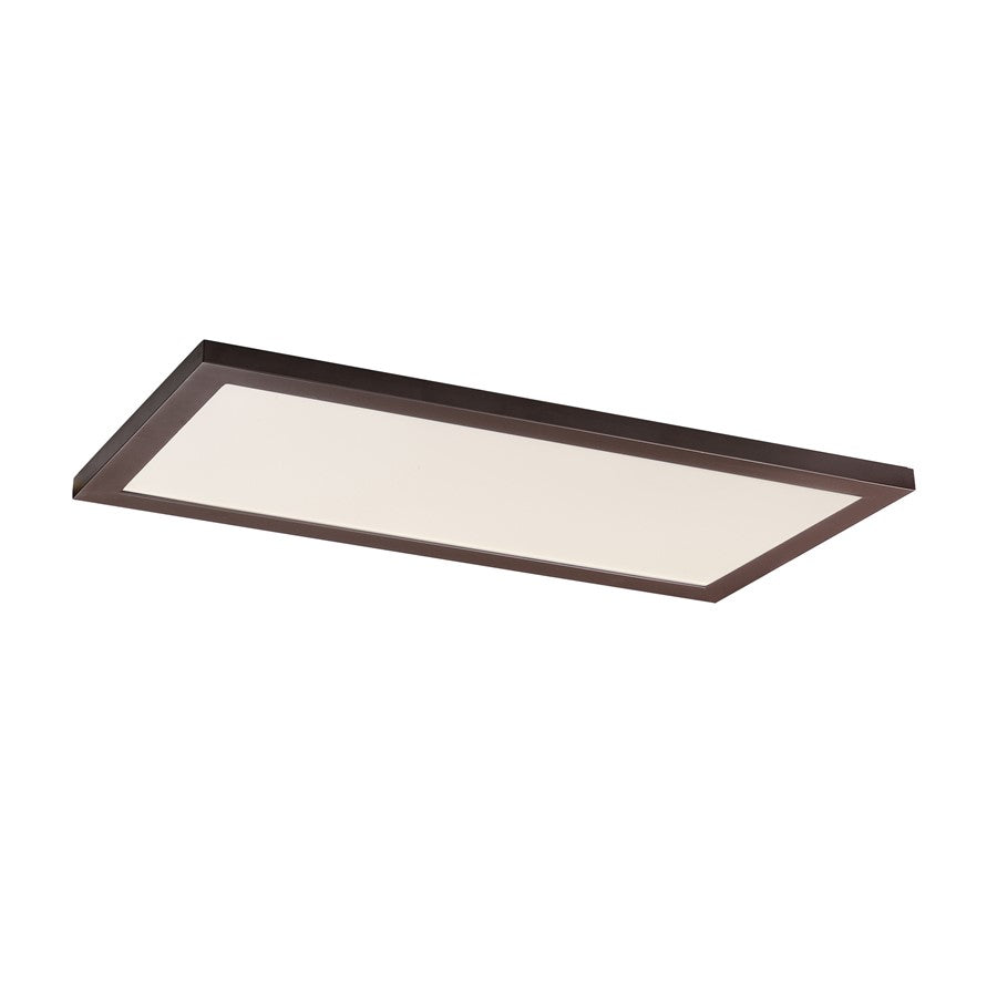 Maxim Lighting Sky/5CCT 1Lt 1' x 2' LED 12" Flush, Bronze/White - 55761WTBZ