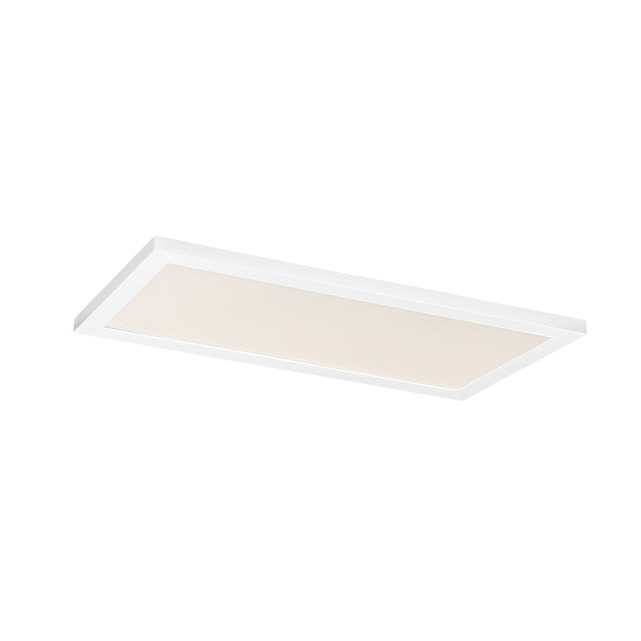 Maxim Lighting Sky/5CCT 1Lt 1' x 2' LED 12" Flush Mount, White/White - 55761WTWT