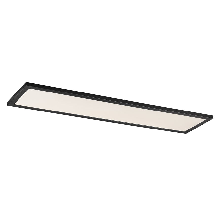 Maxim Lighting Sky/5CCT 1Lt 1' x 4' LED 12" Flush Mount, Black/White - 55764WTBK