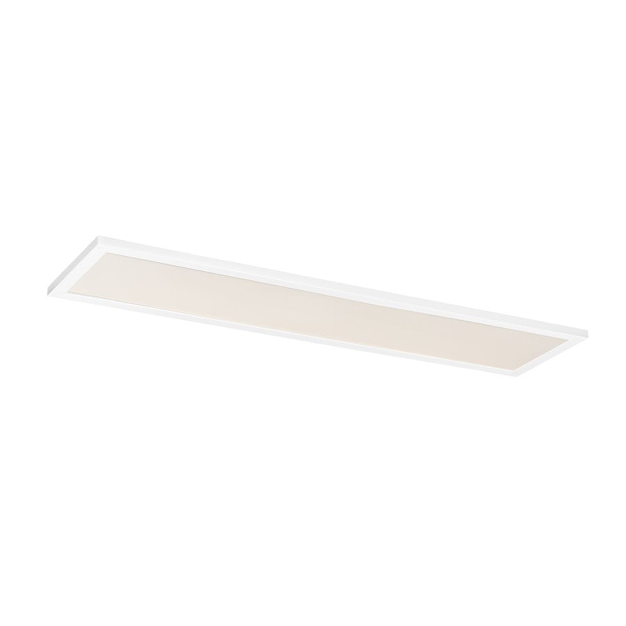 Maxim Lighting Sky/5CCT 1Lt 1' x 4' LED 12" Flush Mount, White/White - 55764WTWT
