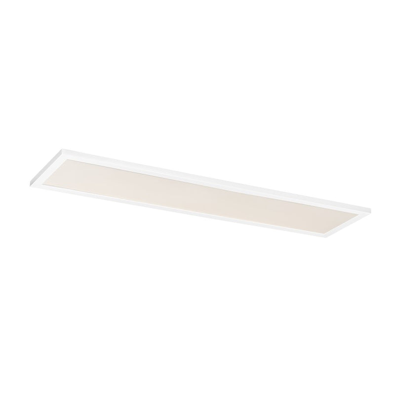 Maxim Lighting Sky/5CCT 1Lt 1' x 4' LED 12" Flush Mount, White/White