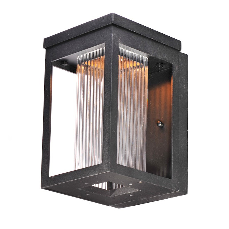 Maxim Lighting 10' x 6' Salon LED 1 Light Outdoor Wall, Black Ribbed