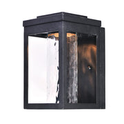 Maxim Lighting Salon LED 1 Light Outdoor Wall, Black/Water Glass