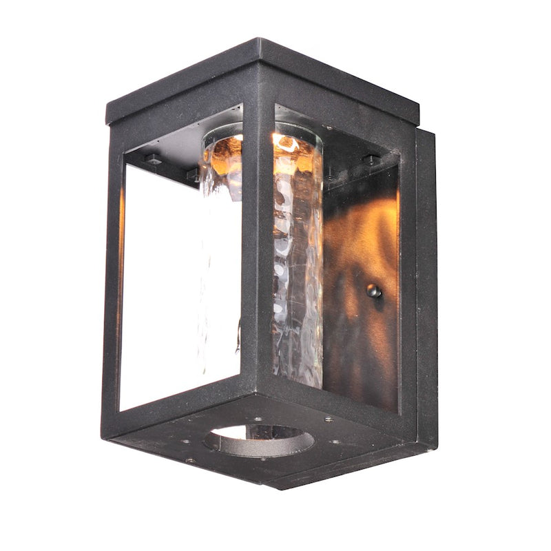 Maxim Lighting Salon LED 1 Light Outdoor Wall, Black/Water Glass