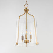 Maxim Lighting Bellmore 13.5in 3-Light Foyer Pendant | Traditional Natural Aged Brass and Clear Glass | Entry Foyer & Dining Room | Model 5683CLNAB