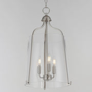 Maxim Lighting Bellmore 13.5in 3-Light Foyer Pendant | Transitional Satin Nickel and Clear Glass | Entry Foyer & Dining Room | Model 5683CLSN
