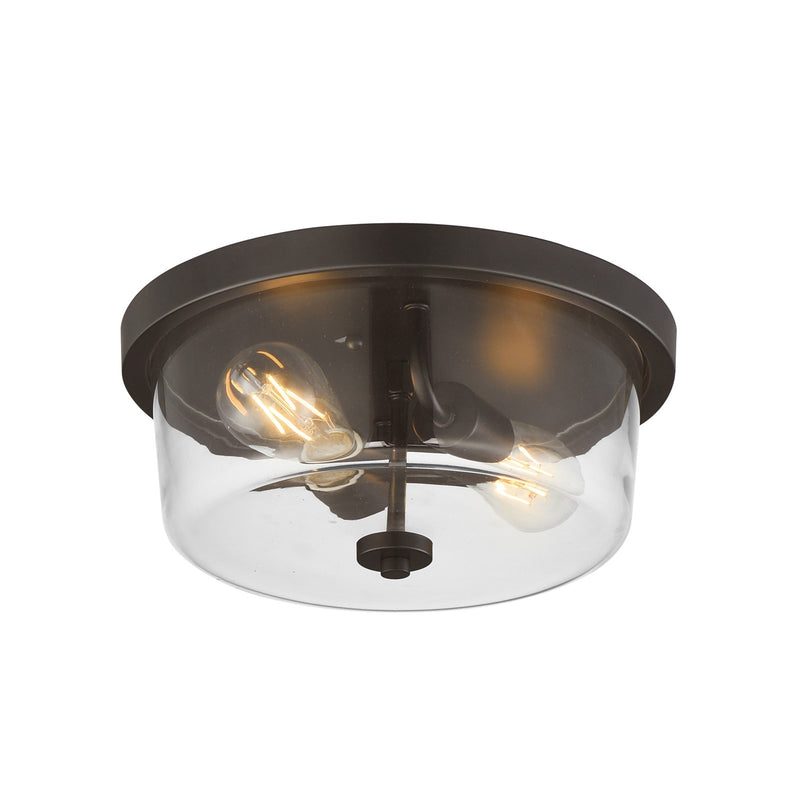 Maxim Lighting Fuller 2Lt 5.5" Flush Mount, Oil Rubbed Bronze/Clear