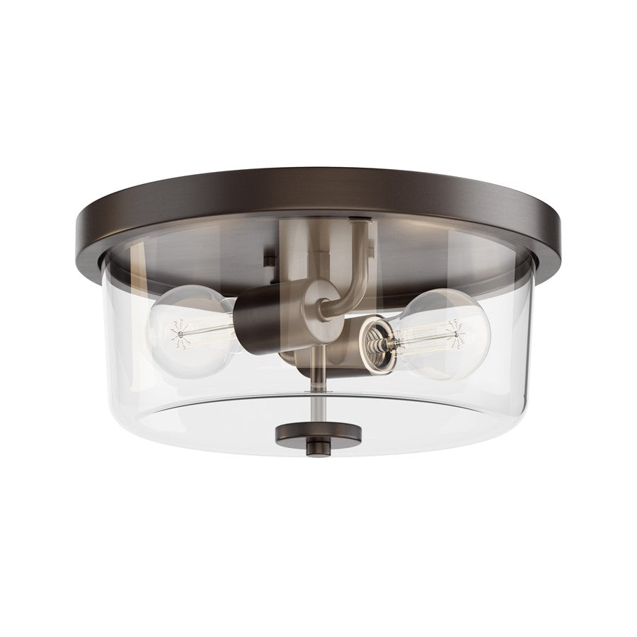 Maxim Lighting Fuller 2Lt 5.5" Flush Mount, Oil Rubbed Bronze/Clear - 5691CLOI
