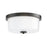Maxim Lighting Fuller 2 Light 5.5" Flush Mount, Black/White - 5691WTBK