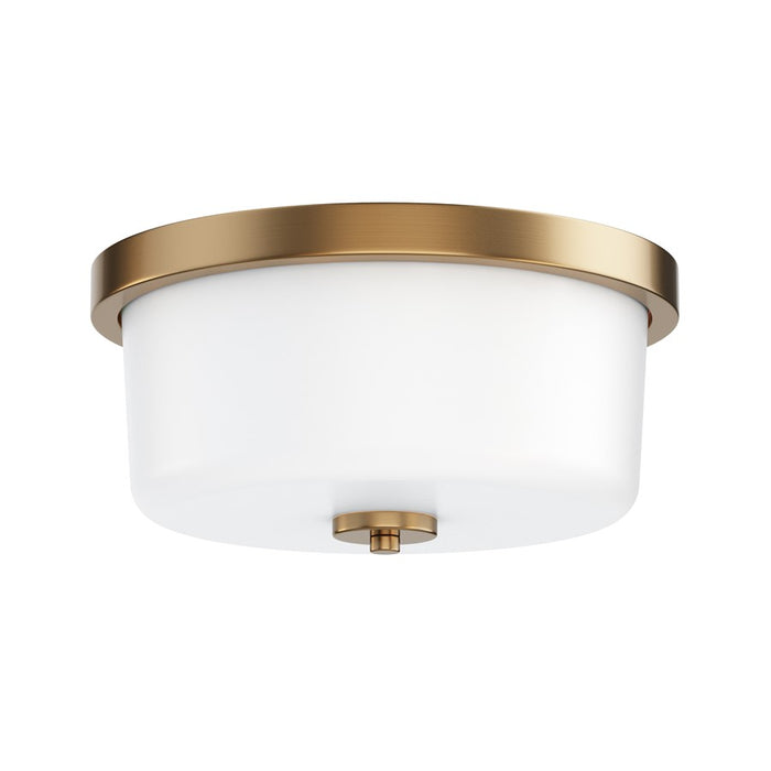 Maxim Lighting Fuller 2Lt 5.5" Flush Mount, Natural Aged Brass/White - 5691WTNAB