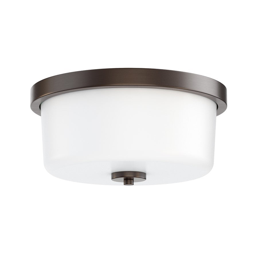 Maxim Lighting Fuller 2Lt 5.5" Flush Mount, Oil Rubbed Bronze/White - 5691WTOI
