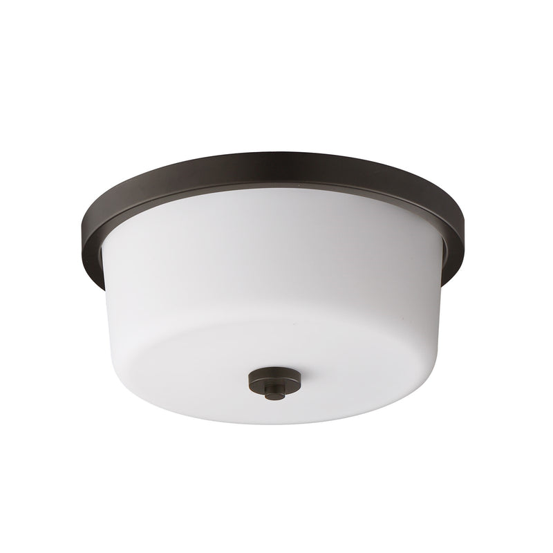 Maxim Lighting Fuller 2Lt 5.5" Flush Mount, Oil Rubbed Bronze/White