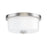 Maxim Lighting Fuller 2 Light 5.5" Flush Mount, Satin Nickel/White - 5691WTSN