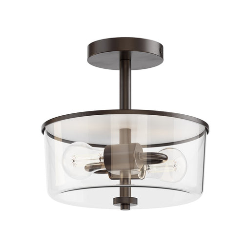 Maxim Lighting Fuller 2Lt 10" Flush Mount, Oil Rubbed Bronze/Clear - 5692CLOI