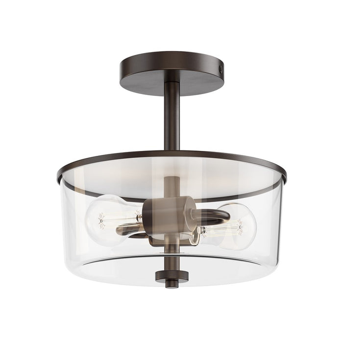 Maxim Lighting Fuller 2Lt 10" Flush Mount, Oil Rubbed Bronze/Clear - 5692CLOI