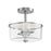 Maxim Lighting Fuller 2 Light 10" Flush Mount, Satin Nickel/Clear - 5692CLSN