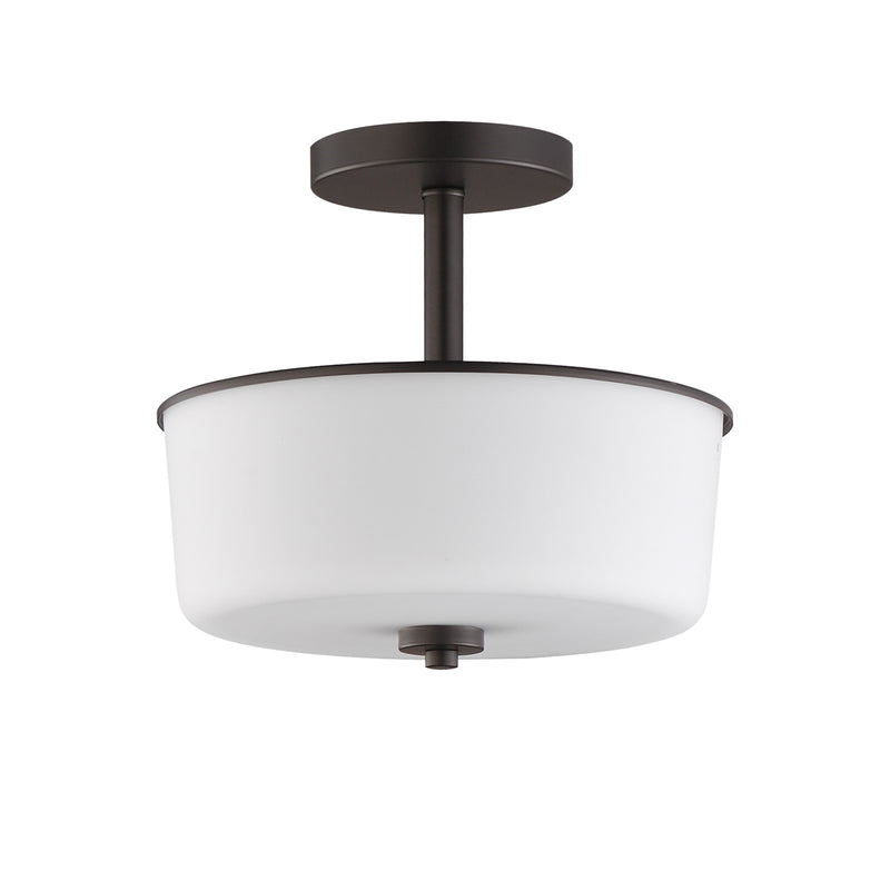 Maxim Lighting Fuller 2Lt 10" Flush Mount, Oil Rubbed Bronze/White