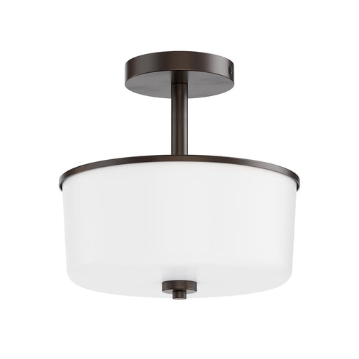 Maxim Lighting Fuller 2Lt 10" Flush Mount, Oil Rubbed Bronze/White - 5692WTOI