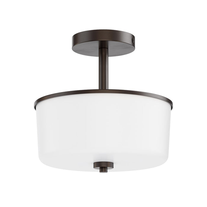Maxim Lighting Fuller 2Lt 10" Flush Mount, Oil Rubbed Bronze/White - 5692WTOI