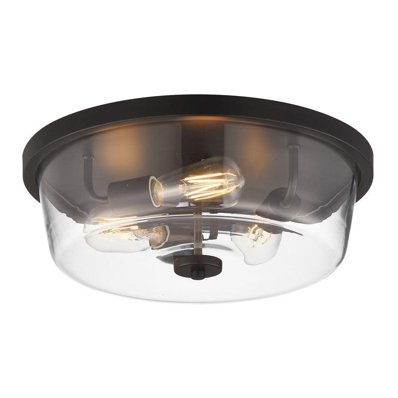 Maxim Lighting Fuller 3Lt 5.5" Flush Mount, Oil Rubbed Bronze/Clear