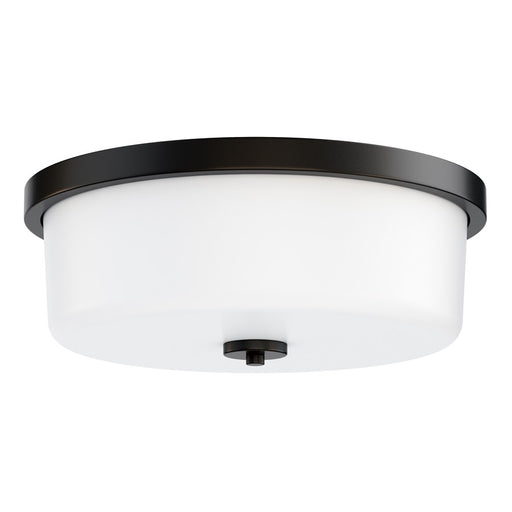 Maxim Lighting Fuller 3 Light 5.5" Flush Mount, Black/White - 5693WTBK