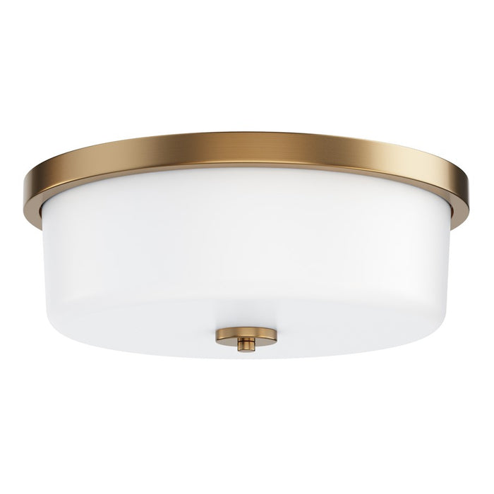 Maxim Lighting Fuller 3Lt 5.5" Flush Mount, Natural Aged Brass/White - 5693WTNAB