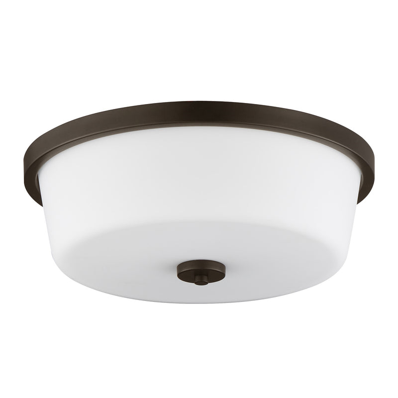 Maxim Lighting Fuller 3Lt 5.5" Flush Mount, Oil Rubbed Bronze/White