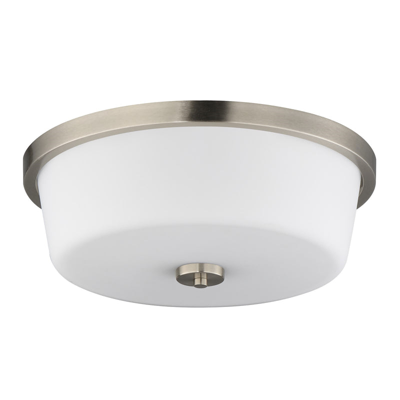 Maxim Lighting Fuller 3 Light 5.5" Flush Mount, Satin Nickel/White