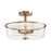 Maxim Lighting Fuller 3Lt 10" Flush Mount, Natural Aged Brass/Clear - 5695CLNAB