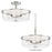 Maxim Lighting Fuller 3 Light 10" Flush Mount, Satin Nickel/Clear