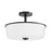 Maxim Lighting Fuller 3 Light 10" Flush Mount, Black/White - 5695WTBK