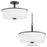Maxim Lighting Fuller 3 Light 10" Flush Mount, Black/White