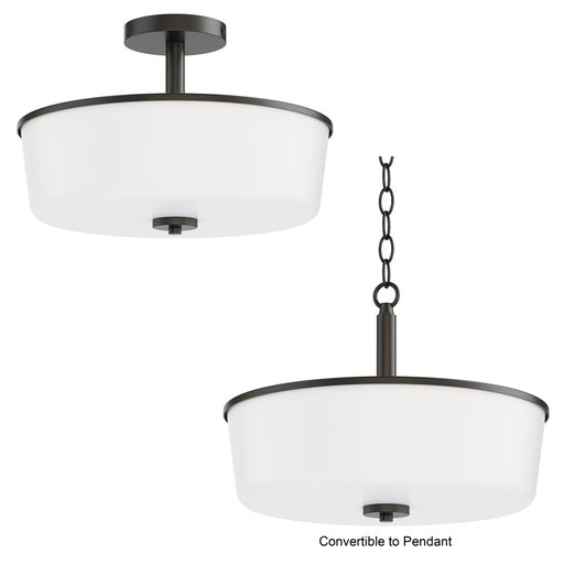 Maxim Lighting Fuller 3 Light 10" Flush Mount, Black/White