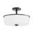Maxim Lighting Fuller 3Lt 10" Flush Mount, Oil Rubbed Bronze/White - 5695WTOI