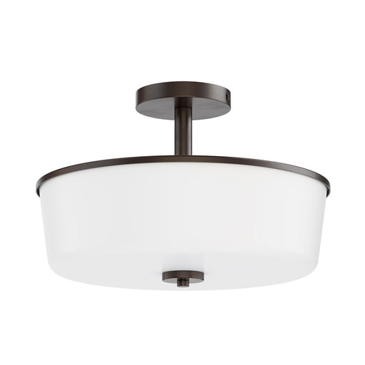 Maxim Lighting Fuller 3Lt 10" Flush Mount, Oil Rubbed Bronze/White - 5695WTOI